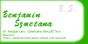 benjamin szmetana business card